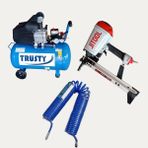 Jitool CS26/38 Havalı Beton Çivi Çakma Tabancası+Trusty 50 Litre Yağlı Sesli Kompresör+15 Metre Poliüraten Hortum ve Aparatlar