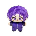 Jiumaocleu Mavi kilit yumuşak şekil Reo Mikage atmak yastık, 12 cm Mini Anime sarılmak yastık okul çantası cüzdan kolye Charm ev kanepe dekorasyon noel hediyeleri