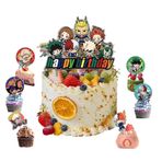 Jiumaocleu My Hero Academia doğum günü pastası malzemeleri Anime MHA tema parti süslemeleri Cupcake Toppers kek sarmalayıcılar kart süsleme malzemeleri