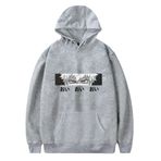 Jiumaocleu My Hero Academia Himiko Toga/Bakugou Katsuki 3D Baskı Gri Renk Unisex Sweatshirt