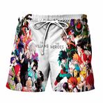 Jiumaocleu My Hero Academia Yüzme Mayoları MHA Midoriya Izuku, Toga Himiko, Todoroki Shouto, Bakugō Katsuki Merch 3D Baskı Komik Plaj Şortu Yaz Hızlı Kuruyan Tahta Pantolon, Tip 2, 4XL