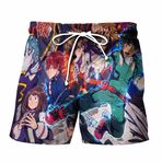 Jiumaocleu My Hero Academia Yüzme Mayoları MHA Midoriya Izuku, Toga Himiko, Todoroki Shouto, Bakugō Katsuki Merch 3D Baskı Komik Plaj Şortu Yaz Hızlı Kuruyan Tahta Pantolon, tip 4, XXL