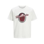 JJ REBEL Erkek Jrebgaso Tee Ss bisiklet yaka, Cloud Dancer., M