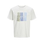 JJ REBEL Erkek Jrebnoah Tee Ss bisiklet yaka, Cloud Dancer., L