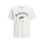 JJ REBEL Erkek Jrebpreppy Tee Ss bisiklet yaka, Cloud Dancer., M