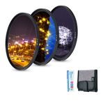 JJC 77 mm cam filtre seti, optik cam, değişken yıldızlı (4 nokta, 6 nokta ve 8 nokta), Sony A6600 A6500 A6400 A7C için, FE 24-105 mm F4 Kit objektif ve diğer 77 mm dişli objektifler ile
