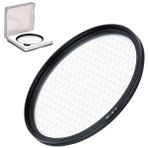 JJC Canon, Nikon, Pentax, Olympus, Sony, Panasonic, Fujifilm DSLR fotoğraf makinesi için koruyucu kılıflı 67 mm 6 noktalı yıldız filtre, alüminyum alaşımlı çerçeveli optik cam lens filtresi