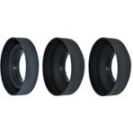 JJC lastik güneş diyaframı 62 mm 3 in1 derinlik ayarlanabilir Rubber lens hood objektif başlığı güneş siperliği