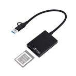 JJC Metal USB 3.0 XQD kart okuyucu, USB C USB A harici kart okuyucu yazıcı, Sony XQD-G/M serisi hafıza kartları, 5Gbps XQD adaptörü, i-Phone 15 Android MacOS M1/M2 Windows için