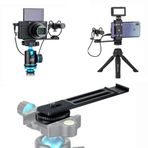 JJC Soğuk Ayakkabı Montaj Uzatma Braketi Mikrofon/LED Işık Vlogging Kamera Sony RX100 VII A6100 A6400 A6600 Canon G7X Mark III EOS M6 Mark II GoPro Hero DJI OSMO Eylem Kamera ve Smartphone için uyar