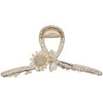 JJLFresheners Ayçiçeği Saç Tokası Metal Saç Pençesi Klipsleri, Büyük Saç Pençesi Kaymaz Saç Tokası, Kaymaz, Kırılmaz, Güçlü Tutuşlu Saç Kelepçeleri, Uzun Kalın İnce Kıvırcık Saçlı Kadınlar ve Kızlar için Moda Saç