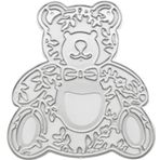 JJLFresheners Karikatür Ayı Kesme Ölür Metal Kabartma Şablonlar Kart Yapımı için Kendin Yap Scrapbooking Şablonları Duvar Kapı Kendin Yap Dekorasyon Kesme Kalıpları Metal Kesme Ölür Dikdörtgen Çiçek Kalp, Kalıp