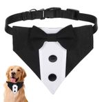 JJUNW Köpek Smokin Köpek Takım Elbise Papyon ile Köpek Düğün Bandana Yaka, Ayarlanabilir Köpek Prens Düğün Papyon Gömlek Resmi Köpek, Küçük Orta Büyük Köpekler Evcil Hayvanlar için Nişan Doğum Günü