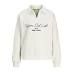 JJXX Bayan Jxpallas RLX Ls V yaka Sweat SWT Sweatshirt, Blanc de Blanc, 38, Beyaz, M