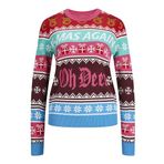 JJXX Bisiklet Yaka Desenli Kazak, M, 12247232, Mavi, Kadın