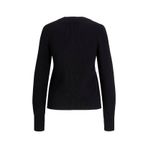 JJXX Bisiklet Yaka Rahat Düz Siyah Kazak Kadın JXTILDE CREW NECK KNIT