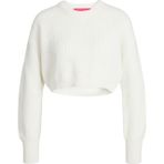 Jjxx Jxcarlota Twıst Crop Crew Neck Knıt Erkek Beyaz Kazak - 12225756