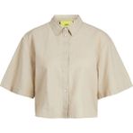 JJXX Jxlulu Ss Cropped Lınen Blend Shırt Wvn Kadın Bej Kk Gömlek - 12231335 - 2XS
