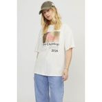 Jjxx JXPAIGE LOOSE SS TEE JRS Ekru Kadın Kısa Kol T-Shirt - Bej - M