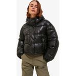 Jjxx Jxpearl Kadın Siyah Nefes Alabilen Kumaşlı Fermuarlı Şişme Mont Günlük Kullanım İçin XL Beden 12236544-BLACK - 010 - Siyah