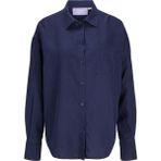 JJXX Kadın Jxjamıe Oversize Uzun Kollu Keten Gömlek Lacivert 12269668