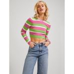 Jjxx Kadın Uzun Kollu Crop Triko Kazak 12243660 - Beyaz - S