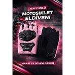 JK JİEKAİ PELUŞLU YARIM ELDİVEN, BİSİKLET ELDİVEN KORUMALI PEMBE RENK