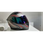 JK20 JK902 Güneş Vizörlü Çene Pedli Karbon Desen Motosiklet Kask XL Beden Aynalı Camlı