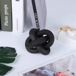 Jlong Ahşap Düğüm Dekoru, 3 Bağlantılı Ahşap Zincir Bağlantı Sehpa Dekoru, Küçük Raf Dekor Vurguları, El Oyması Modern Çiftlik Evi Boho Ahşap Düğüm Dekoratif Zincir Oturma Odası Yatak Odası Ofis için