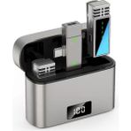Jmary MW-15 Type-C Portlu Canlı Yayın Kablosuz Yaka Mikrofonu Gri