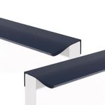 JMCXSM592 2 Adet Mobilya Kulpu Renkli Çocuk Odası Gizli Çekmece Düğmeleri Dolap Kolu Alüminyum Profil Kolu Kapı Kolu Gardırop Kolları Yuvarlatılmış Köşe Kapı Kolu (Mavi, 120 mm)