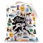 JNIAP Alaska Tote Çanta Alaska Gezi Hediyeleri Alaska Tatil Hediyesi Alaska Cruise Tote Çanta Alaska Turizm Hediyeleri Alaska Seyahat Çantası, Alaska Tb, Large