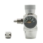 JNJOOD Akvaryum CO2 regülatörü, akvaryum regülatörü, CO2 regülatörü, 2000 psi manometre, 6 mm borusu için 5/8-18UNF