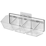 JNJOOD Duvara monte zencefil sarımsak kabı, 3 bölmeli, tezgah, soğan ve patates için metal çerçeveli saklama kutusu, kurulum, kullanımı , uzunluk 43 cm
