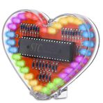 JNJOOD Kalp şeklinde RGB LED yanıp sönen ışık modülü DIY elektronik kiti su lambası lehimleme projesi uygulama okul öğrencisi için kurulum kullanımı