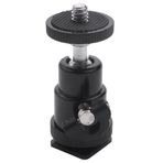 JNJOOD Mini bilyalı başlık [] Hot ayakkabı çerçeve adaptörü ile 360 derece 1/4 küçük bilyalı başlık hafif döner mikro küre başlık DSLR kamera, video kamera, flaş cihazı, ışık standı, tripod