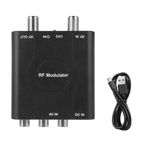 JNJOOD RF Modülatör AV RF Dönüştürücü M61A AV RF CH3/CH4 Kanalları Video Giriş Adaptörü VHF Demodülatör Dönüştürücü, Kullanımı İnce İşçilik