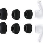 JNSA Air Pods Pro, Air Pods Pro Kulaklık Kılıfları AirPod Pro Kulaklık Uçları Kulak Başlıkları, Silikon Kulak Uçları S/M/L 3 Boyut 3 Çift, Siyah