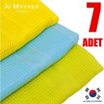 Jo Moyner 7'li Mikrofiber Temizlik Bezi Sihirli Bez Su Emici Leke Tutmaz Cam Mutfak Banyo Oto 40X60 cm Made In Korea JM-350