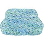 Jobonel Mavi Rafya Burslu Clutch Çanta - Açık Mavi - Turkuaz