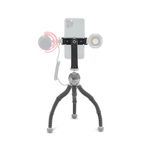 Joby PodZilla Medium Kit, GripTight 360 Cep Telefonu Tutuculu Esnek Tripod, iPhone, Akıllı Telefonlar, Aksiyon Kameraları ile Uyumlu, 1 kg'a Kadar Cihazlar, Gri