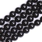 JOE FOREMAN Düz Yuvarlak fasetli akik boncuklar doğal taş için kıymetli taş inci, Bulk değerli taş boncuklar değerli taşlar inciler Takı Wholesale inciler One plaj 38,1 cm 8mm Siyah GI0207