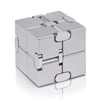 JOEYANK Fidget Cube Yeni Sürüm Fidget Parmak Oyuncakları - Stres ve Anksiyete Giderici/DEHB, Yetişkinler ve Gençler Çocuklar için Ultra Dayanıklı Duyusal Hediyeler için Metal Infinity Cube Prime