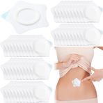 Joez Wonderful 50 Adet Tek Kullanımlık Hint Yağı Paketi Sargısı, Yüksek Emici Göbek Düğmesi Yamaları, Kendinden Yapışkanlı Hint Yağı Pedleri, Organik Pamuk Sargılı Paket Kapakları - Yıldız (Beyaz,