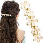 Joez Wonderful Çiçek Opal Saç Tokası, Altın Işıltılı Saç Tokası, Süslü Vintage Saç Tokası, Kadınlar, Düğün, Mezuniyet Balosu, Doğum Günü, Sevgililer Günü, Nişan için Dekoratif Saç Aksesuarları (6,7