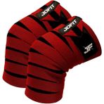 Jofit Knee Wraps / Diz Bandajı - 2'li Paket - Kırmızı-Siyah - Kırmızı - Siyah - Standart