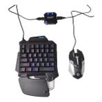Johf Pubg Oyun Konsolu Klavye Mouse Seti 3in1 - İndigo - Siyah