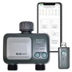 johgee Bahçe sulama bilgisayarı, WiFi hub, 2 çıkış, su geçirmezlik IPX5, otomatik sulama, bahçe, çim için su zamanlayıcısı
