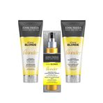 John Frieda Sarı Saçlar İçin Renk Açıcı Sprey + Şampuan + Bakım Kremi 3'Lü Avantaj Seti