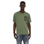 John Richmond Erkek T-Shirt Beden, Haki, L, UMP24054TS
